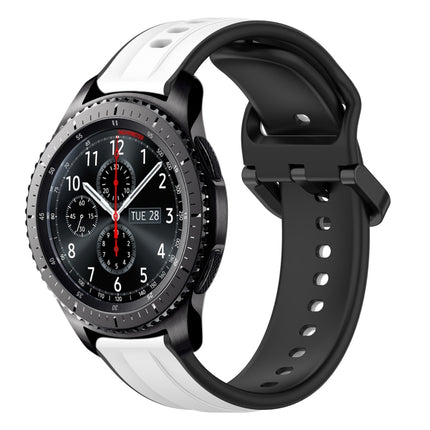 22mm Convex Loop Two-Color Silicone Watch Band, For Samsung Gear S3 Classic, For Samsung Gear S3 Frontier