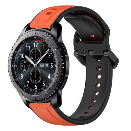 22mm Convex Loop Two-Color Silicone Watch Band, For Samsung Gear S3 Classic, For Samsung Gear S3 Frontier