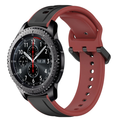 22mm Convex Loop Two-Color Silicone Watch Band, For Samsung Gear S3 Classic, For Samsung Gear S3 Frontier