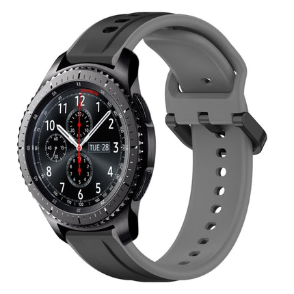22mm Convex Loop Two-Color Silicone Watch Band, For Samsung Gear S3 Classic, For Samsung Gear S3 Frontier