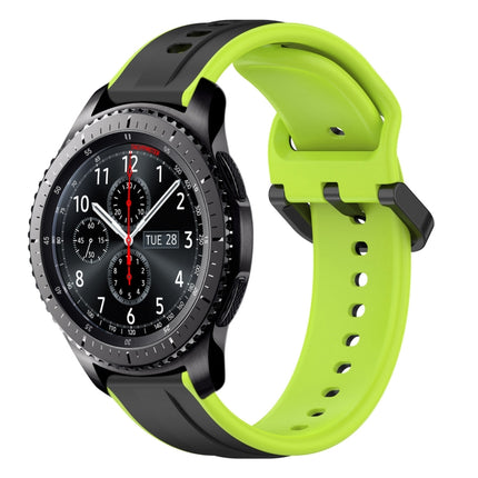 22mm Convex Loop Two-Color Silicone Watch Band, For Samsung Gear S3 Classic, For Samsung Gear S3 Frontier