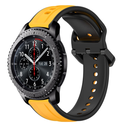 22mm Convex Loop Two-Color Silicone Watch Band, For Samsung Gear S3 Classic, For Samsung Gear S3 Frontier