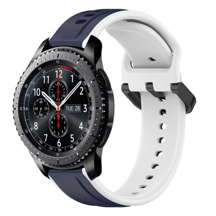 22mm Convex Loop Two-Color Silicone Watch Band, For Samsung Gear S3 Classic, For Samsung Gear S3 Frontier