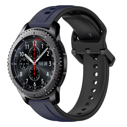 22mm Convex Loop Two-Color Silicone Watch Band, For Samsung Gear S3 Classic, For Samsung Gear S3 Frontier
