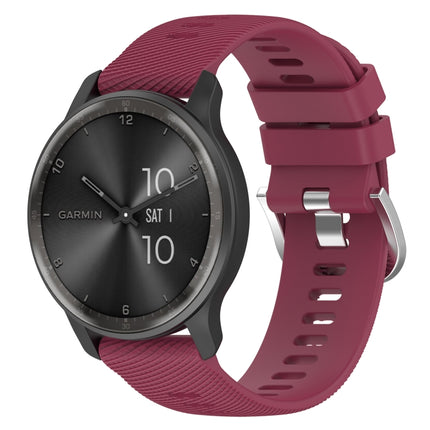 20mm Cross Textured Solid Color Silicone Watch Band, For Garmin Vivoactive3, For Garmin Vivoactive3 Music