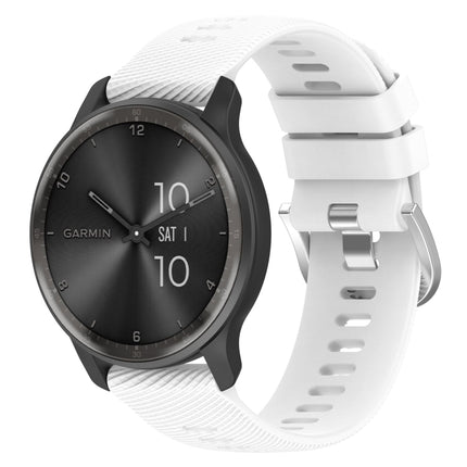 20mm Cross Textured Solid Color Silicone Watch Band, For Garmin Vivoactive3, For Garmin Vivoactive3 Music