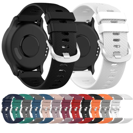 20mm Cross Textured Solid Color Silicone Watch Band, For Garmin Venu SQ, For Garmin VivoMove Style