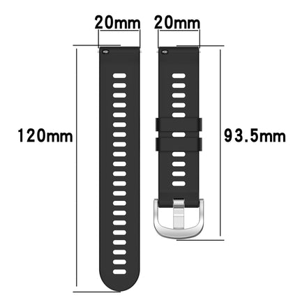20mm Cross Textured Solid Color Silicone Watch Band, For Garmin Venu SQ, For Garmin VivoMove Style