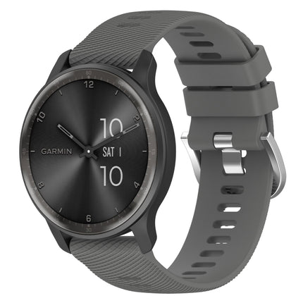 20mm Cross Textured Solid Color Silicone Watch Band, For Garmin Venu SQ, For Garmin VivoMove Style