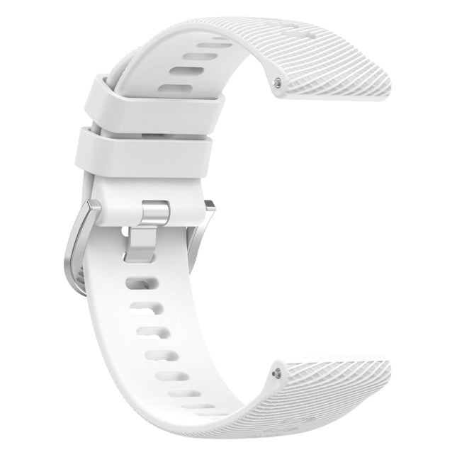 20mm Cross Textured Solid Color Silicone Watch Band, For Garmin VivoMove Luxe, For Garmin Forerunner 245