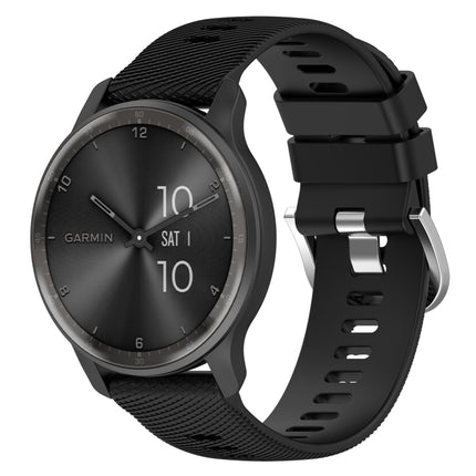 22mm Cross Textured Solid Color Silicone Watch Band, For Garmin Venu 2, For Garmin Vivoactive4