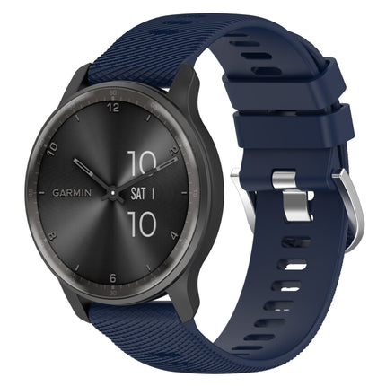 22mm Cross Textured Solid Color Silicone Watch Band, For Garmin Venu 2, For Garmin Vivoactive4