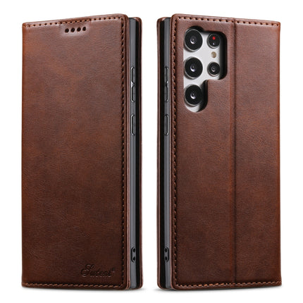 Suteni Calf Texture Horizontal Flip Leather Phone Case, For Samsung Galaxy S24 Ultra 5G, For Samsung Galaxy S24+ 5G, For Samsung Galaxy S24 5G, For Samsung Galaxy S23 Ultra 5G, For Samsung Galaxy S23+ 5G, For Samsung Galaxy S23 5G
