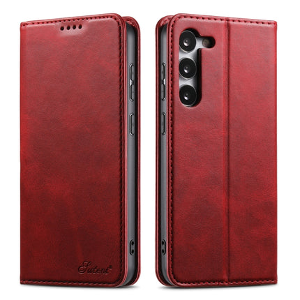 Suteni Calf Texture Horizontal Flip Leather Phone Case, For Samsung Galaxy S24 Ultra 5G, For Samsung Galaxy S24+ 5G, For Samsung Galaxy S24 5G, For Samsung Galaxy S23 Ultra 5G, For Samsung Galaxy S23+ 5G, For Samsung Galaxy S23 5G