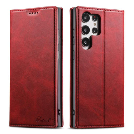 Suteni Calf Texture Horizontal Flip Leather Phone Case, For Samsung Galaxy S25 5G, For Samsung Galaxy S25+ 5G, For Samsung Galaxy S25 Ultra 5G, For Samsung Galaxy S24 Ultra 5G, For Samsung Galaxy S24+ 5G, For Samsung Galaxy S24 5G