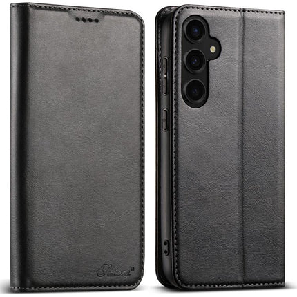 Suteni Calf Texture Horizontal Flip Leather Phone Case, For Samsung Galaxy S25 5G, For Samsung Galaxy S25+ 5G, For Samsung Galaxy S25 Ultra 5G, For Samsung Galaxy S24 Ultra 5G, For Samsung Galaxy S24+ 5G, For Samsung Galaxy S24 5G
