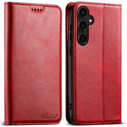 Suteni Calf Texture Horizontal Flip Leather Phone Case, For Samsung Galaxy S25 5G, For Samsung Galaxy S25+ 5G, For Samsung Galaxy S25 Ultra 5G, For Samsung Galaxy S24 Ultra 5G, For Samsung Galaxy S24+ 5G, For Samsung Galaxy S24 5G