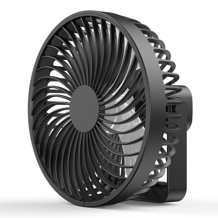 Multifunktionaler, wiederaufladbarer LED-Camping-Ventilator für den Außenbereich, tragbar, für Zelte, Schwarz, Weiß