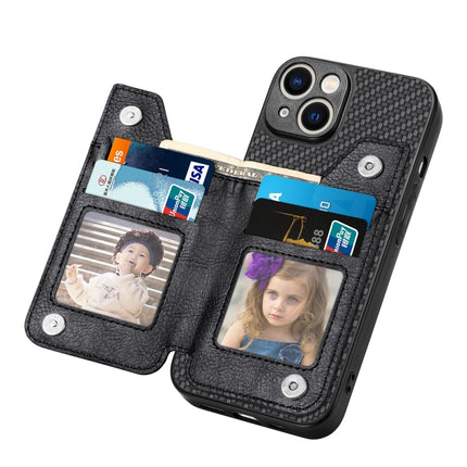 Carbon Fiber Horizontal Flip Zipper Wallet Phone Case, For iPhone 14, For iPhone 14 Pro, For iPhone 14 Plus, For iPhone 14 Pro Max