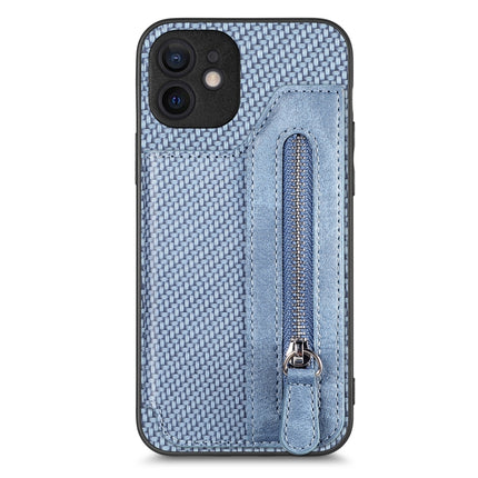 Carbon Fiber Horizontal Flip Zipper Wallet Phone Case, For iPhone 11, For iPhone 11 Pro, For iPhone 11 Pro  Max, For iPhone X / XS