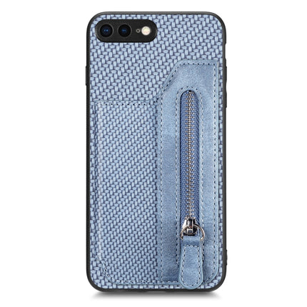 Carbon Fiber Horizontal Flip Zipper Wallet Phone Case, For iPhone XR, For iPhone XS Max, For iPhone SE 2022 / 2020 / 7 / 8, For iPhone 7 Plus / 8 Plus