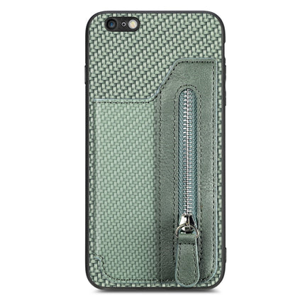 Carbon Fiber Horizontal Flip Zipper Wallet Phone Case, For iPhone 6 / 6s, For iPhone 6 Plus / 6s Plus