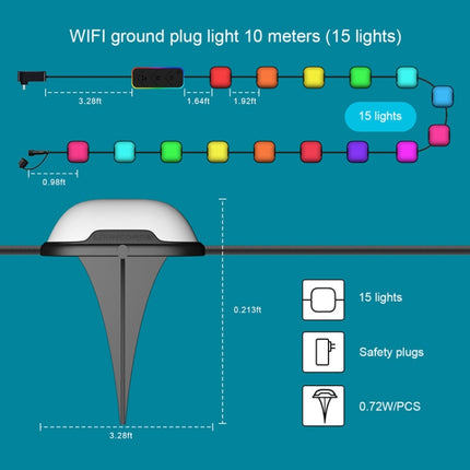 CP01 Outdoor WIFI Smart APP Control Garden Lamp Music Sync Outdoor Ground Lights