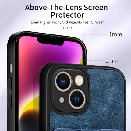 Retro Skin-feel Ring Card Wallet Phone Case, For iPhone 14, For iPhone 14 Plus, For iPhone 14 Pro, For iPhone 14 Pro Max