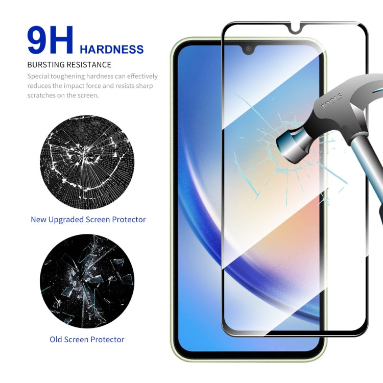 For Samsung Galaxy A34 5G / M34 / F34 ENKAY Hat-Prince Full Glue High Aluminum-silicon Tempered Glass Film, For Samsung Galaxy A34 5G / M34 / F34(1pc), For Samsung Galaxy A34 5G / M34 / F34(2pcs), For Samsung Galaxy A34 5G / M34 / F34(5pcs)������������...
