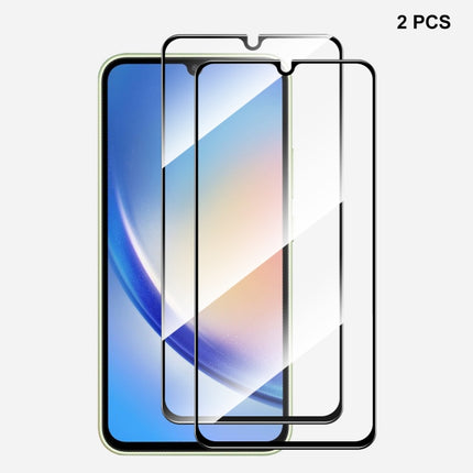 For Samsung Galaxy A34 5G / M34 / F34 ENKAY Hat-Prince Full Glue High Aluminum-silicon Tempered Glass Film