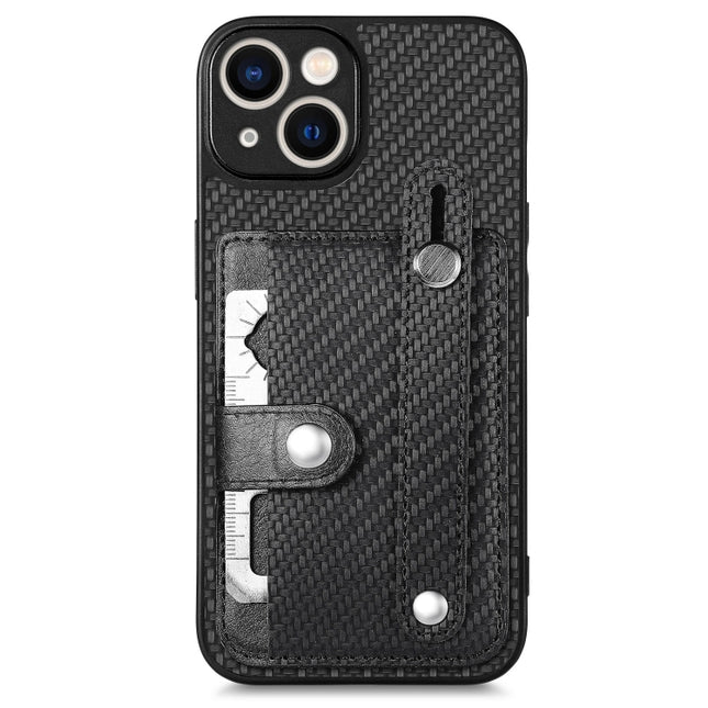 Wristband Kickstand Card Wallet Back Cover Phone Case with Tool Knife, For iPhone 14, For iPhone 14 Pro, For iPhone 14 Plus, For iPhone 14 Pro Max