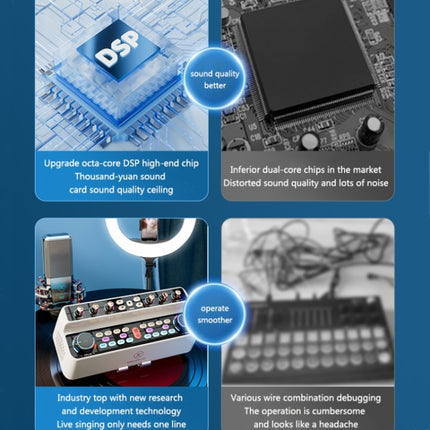 S18 Family KTV Desktop Live Special Sound Card Audio All-In-One Phone Singing Karaoke Microphone Equipment Full Set, S18