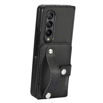 Wristband Kickstand Card Wallet Back Cover Phone Case, For Samsung Galaxy Z Fold4, For Samsung Galaxy Z Fold3, For Samsung Galaxy Z Fold2, For Samsung Galaxy Z Flip4