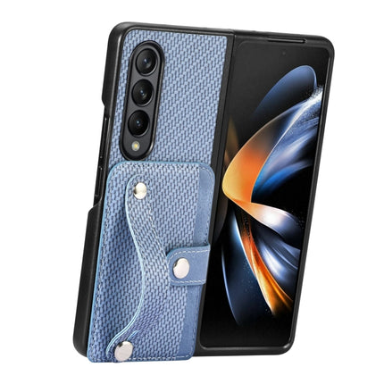 Wristband Kickstand Card Wallet Back Cover Phone Case, For Samsung Galaxy Z Fold4, For Samsung Galaxy Z Fold3, For Samsung Galaxy Z Fold2, For Samsung Galaxy Z Flip4