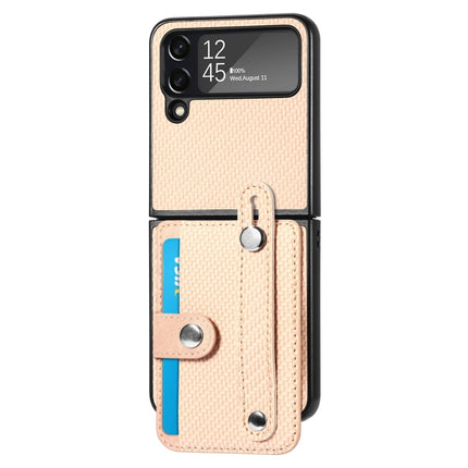 Wristband Kickstand Card Wallet Back Cover Phone Case, For Samsung Galaxy Z Fold4, For Samsung Galaxy Z Fold3, For Samsung Galaxy Z Fold2, For Samsung Galaxy Z Flip4