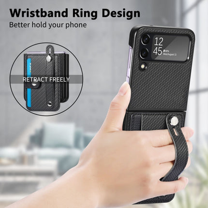 Wristband Kickstand Card Wallet Back Cover Phone Case, For Samsung Galaxy Z Flip3 5G, For Samsung Galaxy Z Flip 5G, For OPPO Find N2 Flip