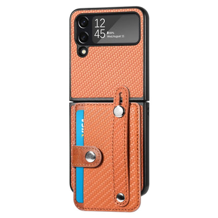 Wristband Kickstand Card Wallet Back Cover Phone Case, For Samsung Galaxy Z Flip3 5G, For Samsung Galaxy Z Flip 5G, For OPPO Find N2 Flip