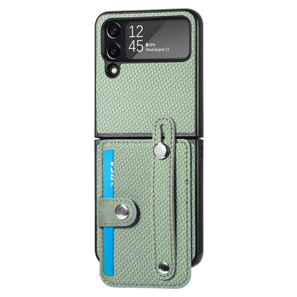 Wristband Kickstand Card Wallet Back Cover Phone Case, For Samsung Galaxy Z Flip3 5G, For Samsung Galaxy Z Flip 5G, For OPPO Find N2 Flip