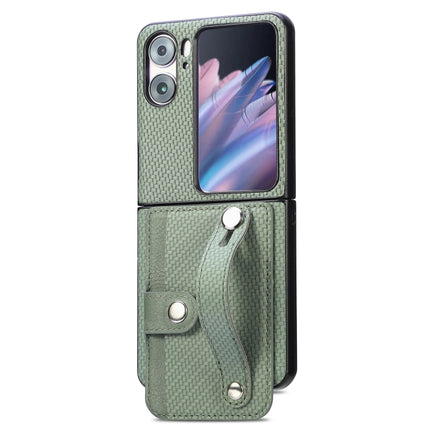 Wristband Kickstand Card Wallet Back Cover Phone Case, For Samsung Galaxy Z Flip3 5G, For Samsung Galaxy Z Flip 5G, For OPPO Find N2 Flip