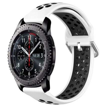 22mm Perforated Breathable Sports Silicone Watch Band, For Samsung Gear S3 Frontier