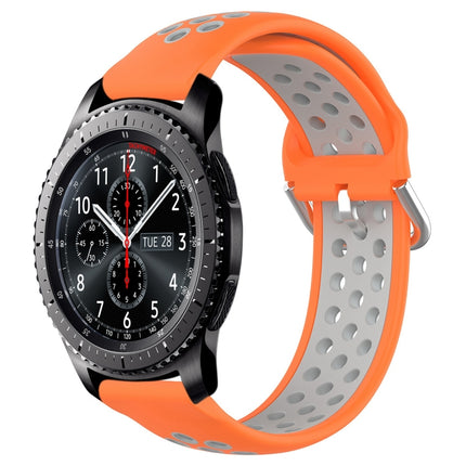 22mm Perforated Breathable Sports Silicone Watch Band, For Samsung Gear S3 Frontier