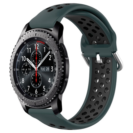 22mm Perforated Breathable Sports Silicone Watch Band, For Samsung Gear S3 Frontier