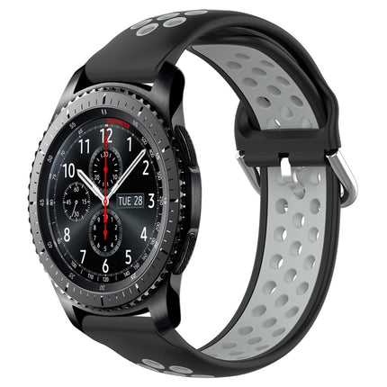 22mm Perforated Breathable Sports Silicone Watch Band, For Samsung Gear S3 Frontier