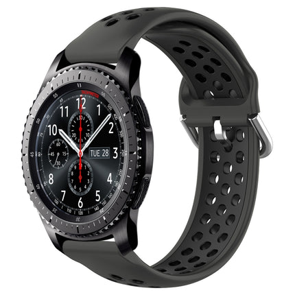 22mm Perforated Breathable Sports Silicone Watch Band, For Samsung Gear S3 Frontier