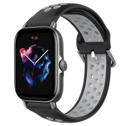 20mm Perforated Breathable Sports Silicone Watch Band, For Amazfit GTS 3