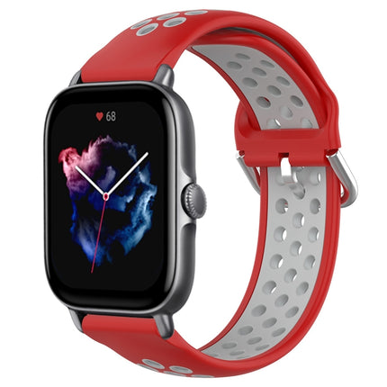 20mm Perforated Breathable Sports Silicone Watch Band, For Amazfit GTS 3