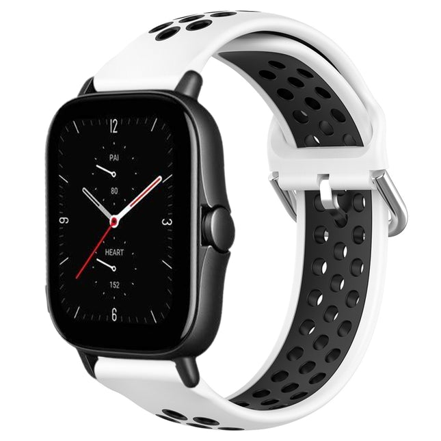 20mm Perforated Breathable Sports Silicone Watch Band, For Amazfit GTS 2E