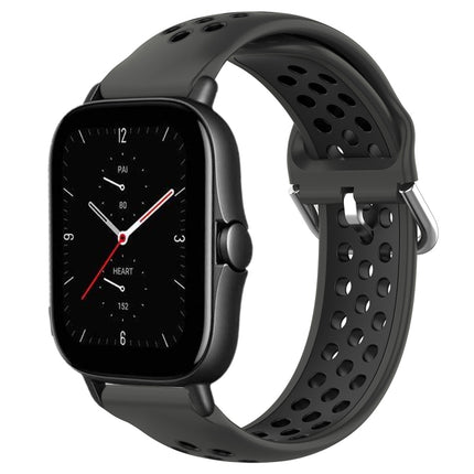 20mm Perforated Breathable Sports Silicone Watch Band, For Amazfit GTS 2E