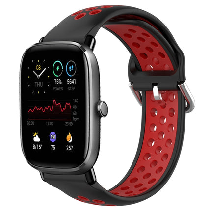 20mm Perforated Breathable Sports Silicone Watch Band, For Amazfit GTS 2 Mini