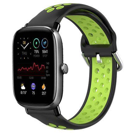 20mm Perforated Breathable Sports Silicone Watch Band, For Amazfit GTS 2 Mini